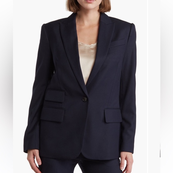 A.L.C. Mavis Wool Blend Blazer Jacket Size 8 NEW Blue Career Office Academia